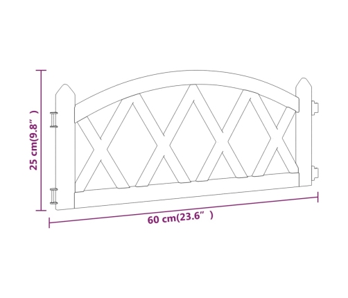 vidaXL zāliena apmales, 17 gab., sarkanas, 10 m, PP