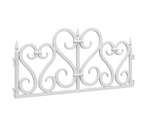 vidaXL zāliena apmales, 17 gab., baltas, 10 m, PP