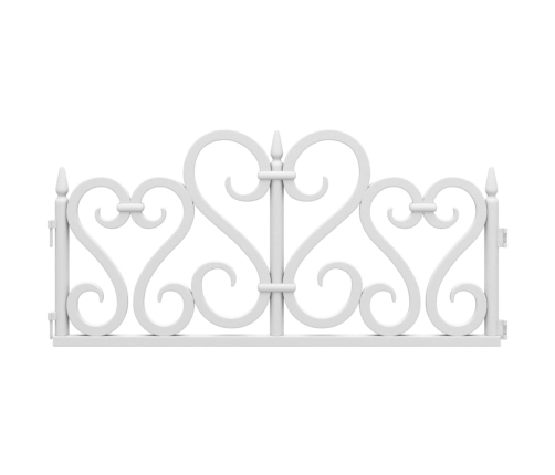 vidaXL zāliena apmales, 17 gab., baltas, 10 m, PP