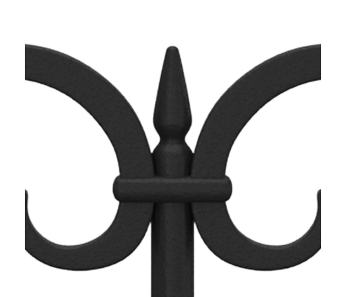 vidaXL zāliena apmales, 17 gab., melnas, 10 m, PP