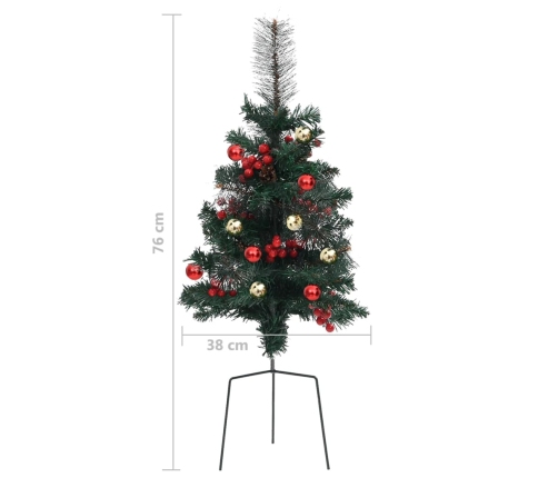 vidaXL mākslīgas Ziemassvētku eglītes, 2 gab., 76 cm, PVC