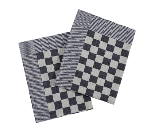 vidaXL virtuves dvieļi, 50 gab., zili un balti, 50x70 cm, kokvilna