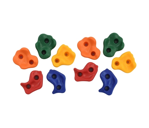 vidaXL kāpšanas sienas aizķeres, 30 gab., PE, daudzkrāsainas