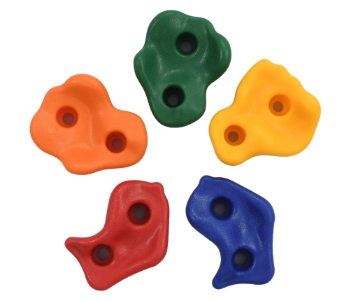 vidaXL kāpšanas sienas aizķeres, 30 gab., PE, daudzkrāsainas