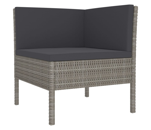 vidaXL 8-daļīgs dārza mēbeļu komplekts ar matračiem, PE rotangpalma