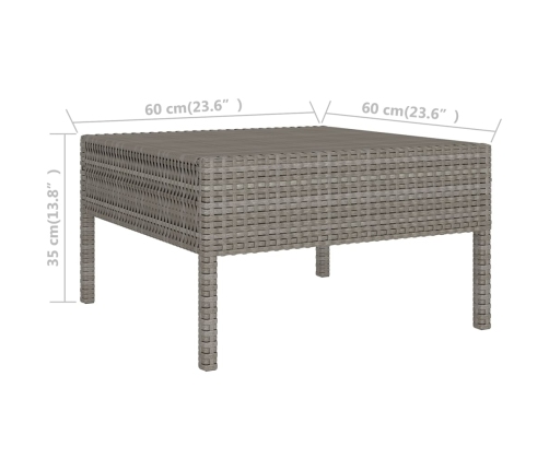 vidaXL 8-daļīgs dārza mēbeļu komplekts ar matračiem, PE rotangpalma