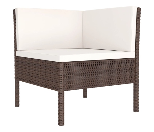 vidaXL 10-daļīgs dārza atpūtas mēbeļu komplekts, brūna PE rotangpalma