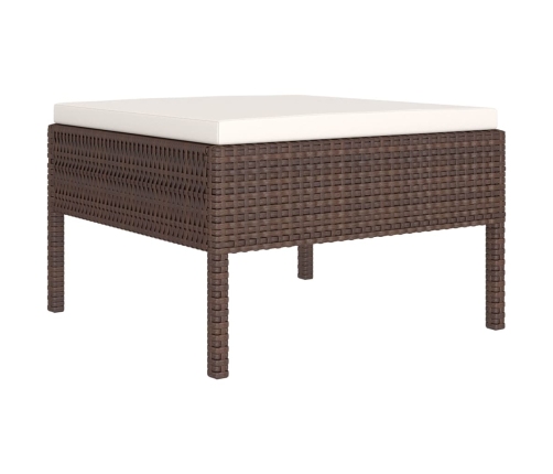 vidaXL 10-daļīgs dārza atpūtas mēbeļu komplekts, brūna PE rotangpalma