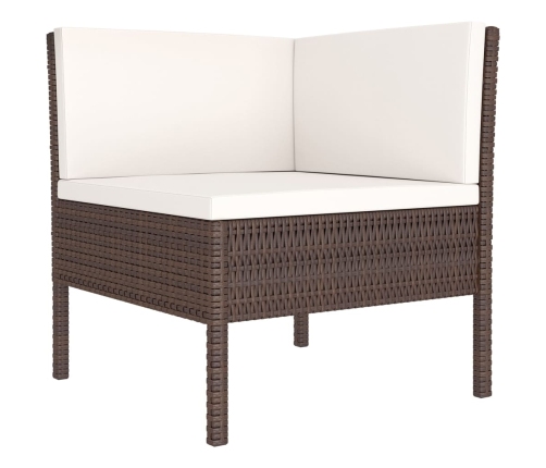 vidaXL 10-daļīgs dārza atpūtas mēbeļu komplekts, brūna PE rotangpalma