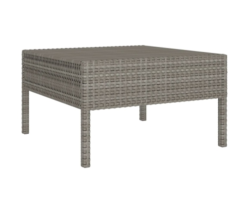 vidaXL 11-daļīgs dārza mēbeļu komplekts, pelēka PE rotangpalma