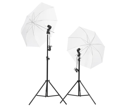 vidaXL fotostudijas komplekts – gaismas, fons, reflektori