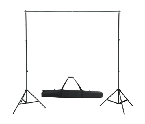 vidaXL fotostudijas komplekts – gaismas, fons, reflektori