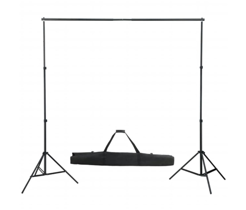 vidaXL fotostudijas komplekts – gaismas, fons, reflektors