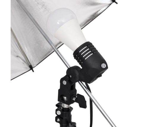 vidaXL fotostudijas komplekts – gaismas, fons, reflektors