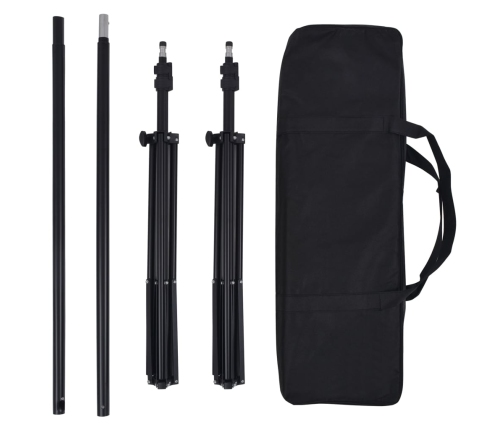 vidaXL fotostudijas komplekts – gaismas, fons, reflektors