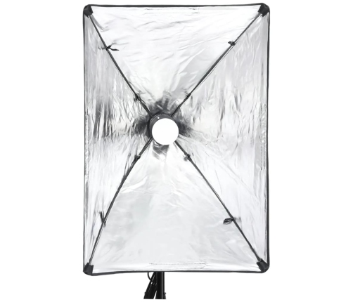 vidaXL fotostudijas komplekts – gaismas, fons, reflektori