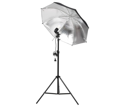 vidaXL fotostudijas komplekts – gaismas, fons, reflektori