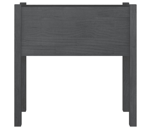vidaXL dārza puķu kaste, 70x31x70 cm, pelēks priedes masīvkoks