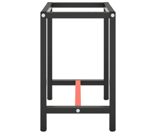 vidaXL darbagalda rāmis, 70x50x79 cm, matēts, melns, sarkans, metāls