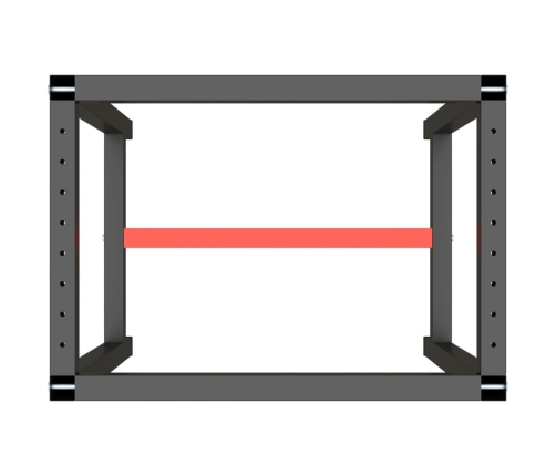 vidaXL darbagalda rāmis, 70x50x79 cm, matēts, melns, sarkans, metāls