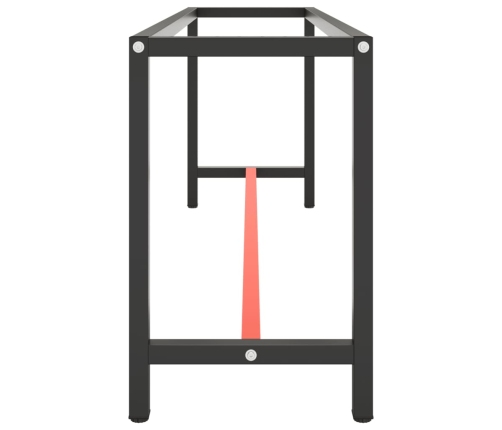 vidaXL darbagalda rāmis, 210x50x79 cm, matēts, melns, sarkans, metāls