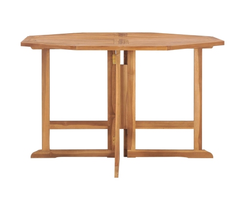 vidaXL saliekams dārza galds, 110x110x75 cm, masīvs tīkkoks