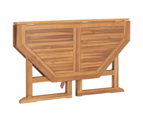 vidaXL saliekams dārza galds, 110x110x75 cm, masīvs tīkkoks