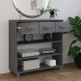 vidaXL konsoles galds HAMAR, pelēks, 90x35x90 cm, priedes masīvkoks