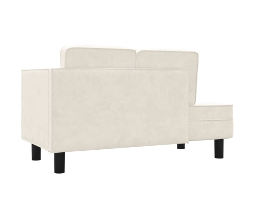 Zvilnis Ar Spilveniem Un Cilindra Spilvenu, Krēmkrāsas, Samts Vidaxl