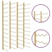 vidaXL sienas vīna pudeļu plaukts 36 pudelēm, 2 gab., zeltaina dzelzs