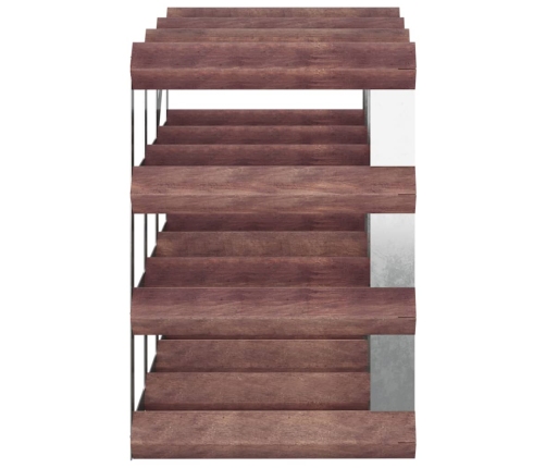 vidaXL vīna pudeļu plaukts 12 pudelēm, brūns priedes masīvkoks