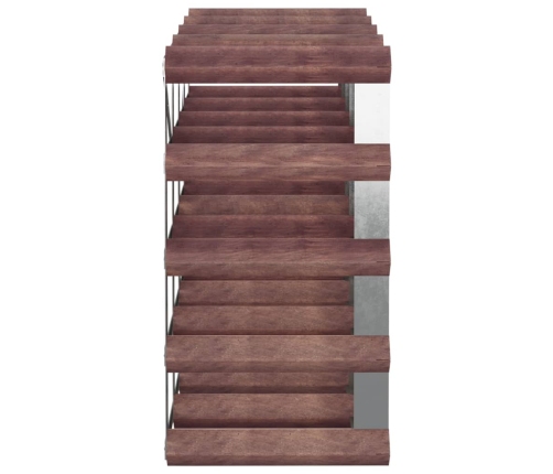 vidaXL vīna pudeļu plaukts 20 pudelēm, brūns priedes masīvkoks