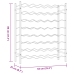 vidaXL vīna pudeļu plaukts, 48 pudelēm, zelta krāsas metāls