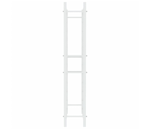 vidaXL vīna pudeļu plaukts, 72 pudelēm, balts metāls