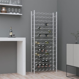 Vīna Pudeļu Plaukts, 96 Pudelēm, Balts Metāls Vidaxl