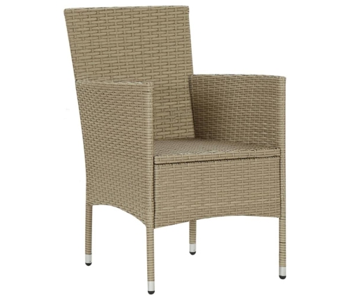 vidaXL 5-daļīgs dārza mēbeļu komplekts ar matračiem, PE rotangpalma