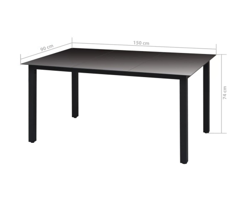 vidaXL 5-daļīgs dārza mēbeļu komplekts ar matračiem, PE rotangpalma