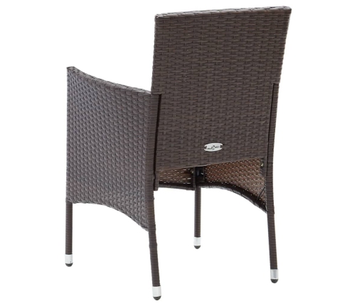 vidaXL 5-daļīgs dārza mēbeļu komplekts ar matračiem, PE rotangpalma