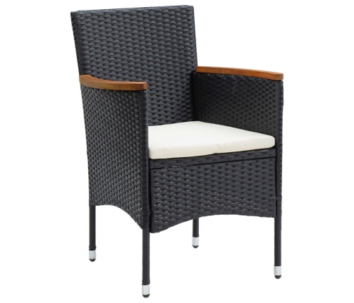 vidaXL 5-daļīgs dārza mēbeļu komplekts ar matračiem, PE rotangpalma