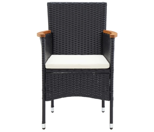 vidaXL 5-daļīgs dārza mēbeļu komplekts ar matračiem, PE rotangpalma