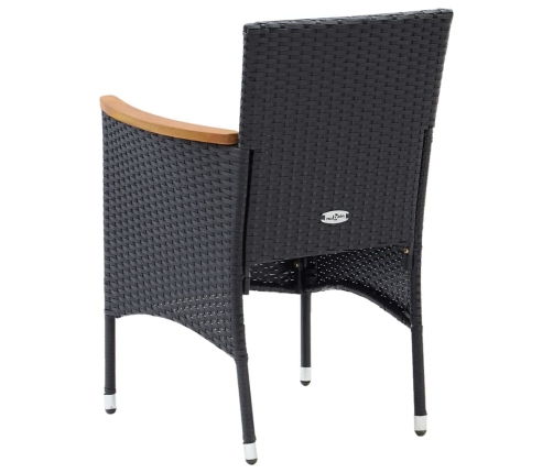 vidaXL 5-daļīgs dārza mēbeļu komplekts ar matračiem, PE rotangpalma