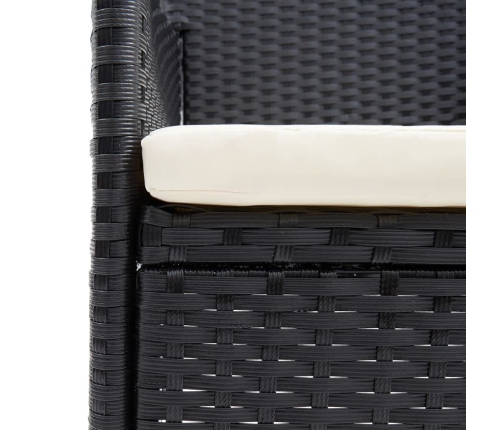 vidaXL 5-daļīgs dārza mēbeļu komplekts ar matračiem, PE rotangpalma