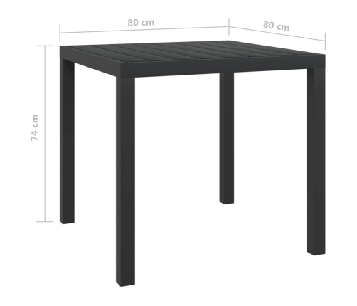 vidaXL 5-daļīgs dārza mēbeļu komplekts ar matračiem, PE pinums, melns
