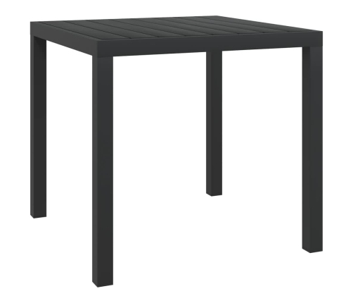 vidaXL 5-daļīgs dārza mēbeļu komplekts ar matračiem, PE pinums, melns