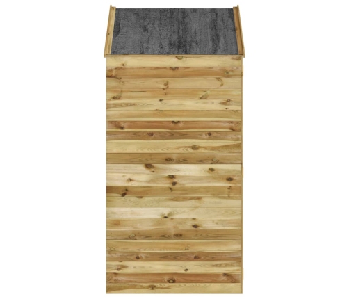 vidaXL instrumentu šķūnis, 107x107x220 cm, impregnēts priedes koks