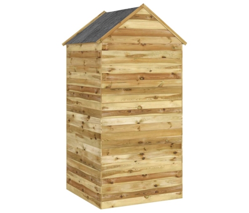 vidaXL instrumentu šķūnis, 107x107x220 cm, impregnēts priedes koks