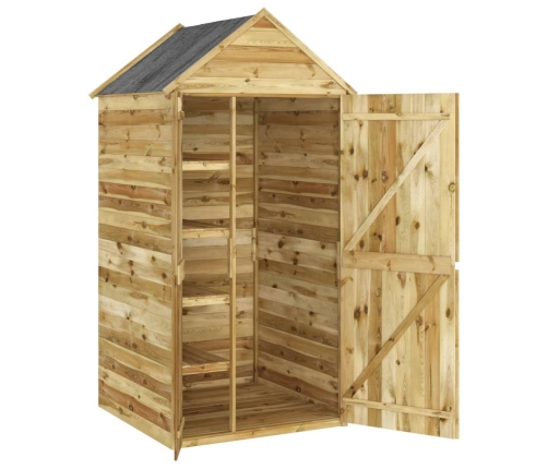 vidaXL instrumentu šķūnis, 107x107x220 cm, impregnēts priedes koks