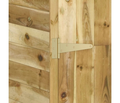 vidaXL instrumentu šķūnis, 107x107x220 cm, impregnēts priedes koks