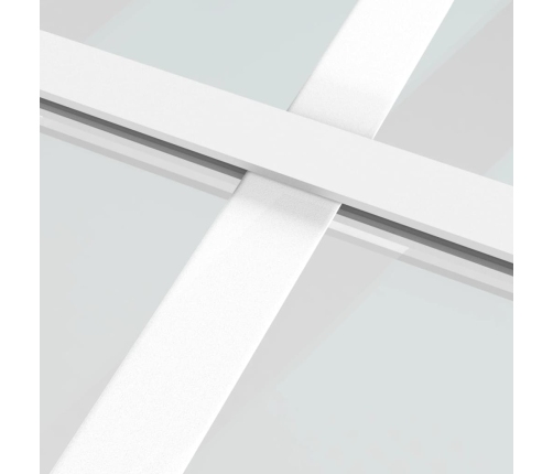 vidaXL bīdāmās durvis, 102,5x205 cm, ESG stikls, balts alumīnijs