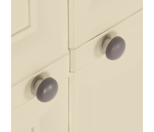 vidaXL skapītis, 79x43x125 cm, plastmasa, koka dizains, balts